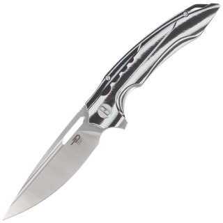 Nóż składany Bestech Ornetta Carbon Fiber / White G10, Stonewash / Satin N690 by Kombou (BL02C) Bestech Knives