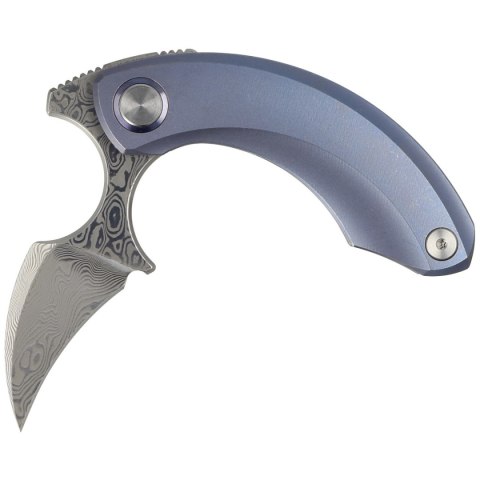 Nóż składany Bestech Strelit Blue Stonewashed Titanium, Damascus by Ostap Hel (BT2103I) Bestech Knives