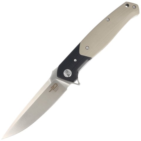 Nóż składany Bestech Swordfish Black / Beige G10, Satin D2 (BG03B) Bestech Knives