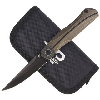 Nóż składany Bestech Thyra Bronze Stonewashed Titanium/Carbon Fiber, Black Stonewashed M390 by Kombou (BT2106C) Bestech Knives