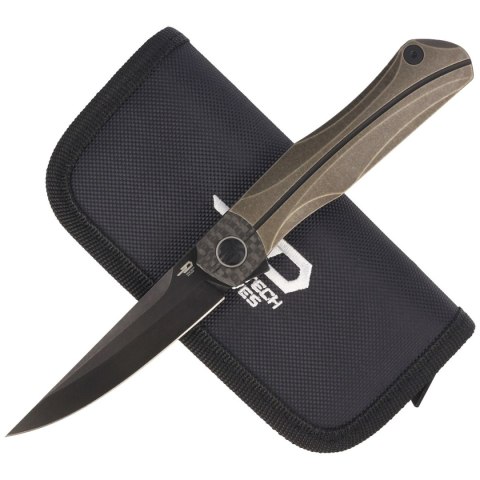 Nóż składany Bestech Thyra Bronze Stonewashed Titanium/Carbon Fiber, Black Stonewashed M390 by Kombou (BT2106C) Bestech Knives