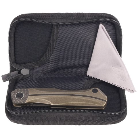 Nóż składany Bestech Thyra Bronze Stonewashed Titanium/Carbon Fiber, Black Stonewashed M390 by Kombou (BT2106C) Bestech Knives