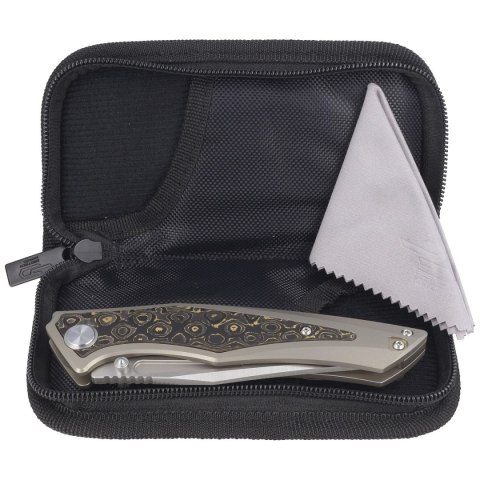 Nóż składany Bestech Togatta Light Bronze Titanium/Damascus Copper Carbon Fiber, Satin M390 by Koens Craft (BT2102G) Bestech Knives