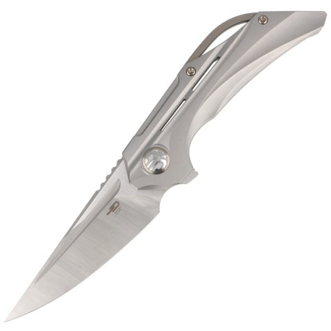 Nóż składany Bestech Vigil Gray Titanium, Satin M390 by Kombou (BT2201A) Bestech Knives
