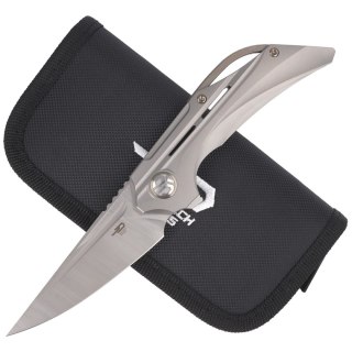 Nóż składany Bestech Vigil Gray Titanium, Satin M390 by Kombou (BT2201A) Bestech Knives