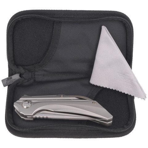 Nóż składany Bestech Vigil Gray Titanium, Satin M390 by Kombou (BT2201A) Bestech Knives