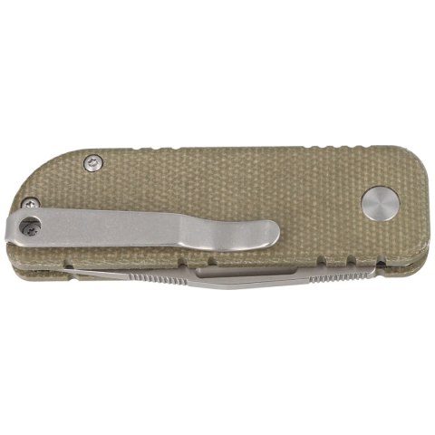 Nóż składany BlackFox NU-Bowie Green Micarta, Coarse Stone Washed D2 by Keanu Alfaro (BF-758-MI) FOX