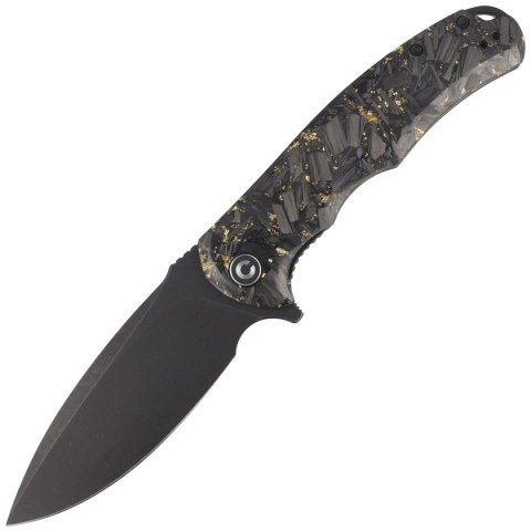 Nóż składany Civivi Praxis Shredded Carbon Fiber / Golden Shred, Black Stonewashed 9Cr18MoV (C803J) Civivi by WE Knife