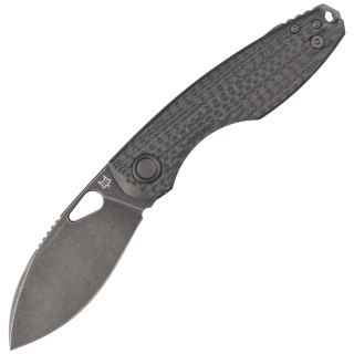 Nóż składany FOX Chilin Black Carbon Fiber, Black Stonewashed PVD M398 by Jesper Voxnæs (FX-530 CFDSW) FOX