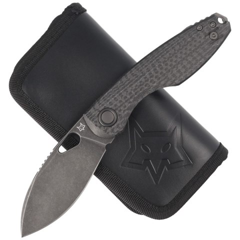 Nóż składany FOX Chilin Black Carbon Fiber, Black Stonewashed PVD M398 by Jesper Voxnæs (FX-530 CFDSW) FOX