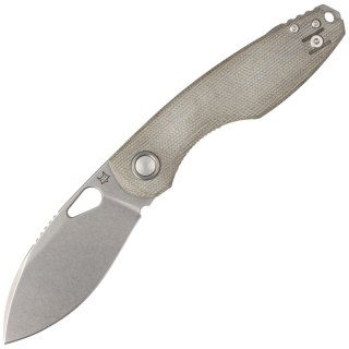 Nóż składany FOX Chilin OD Green Canvas Micarta, Stonewashed M398 by Jesper Voxnæs (FX-530 MOD) FOX
