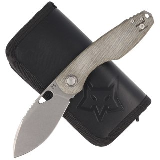 Nóż składany FOX Chilin OD Green Canvas Micarta, Stonewashed M398 by Jesper Voxnæs (FX-530 MOD) FOX