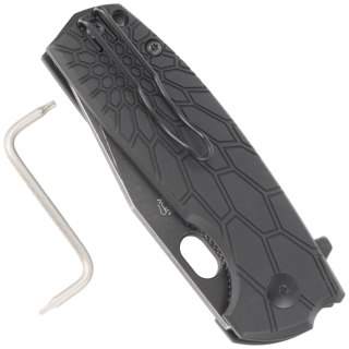 Nóż składany FOX Core Tanto Black FRN, Black Top Shield N690Co by Jesper Voxnæs (FX-612 BB) FOX