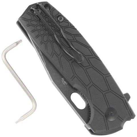 Nóż składany FOX Core Tanto Black FRN, Black Top Shield N690Co by Jesper Voxnæs (FX-612 BB) FOX