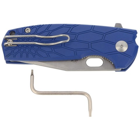 Nóż składany FOX Core Tanto Blue FRN, Acid Stone Washed N690Co by Jesper Voxnæs (FX-612 BLS) FOX