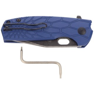 Nóż składany FOX Core Tanto Blue FRN, Black Top Shield N690Co by Jesper Voxnæs (FX-612 BLB) FOX
