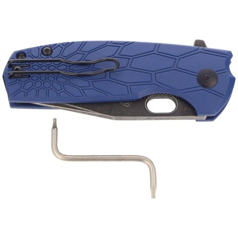 Nóż składany FOX Core Tanto Blue FRN, Black Top Shield N690Co by Jesper Voxnæs (FX-612 BLB) FOX