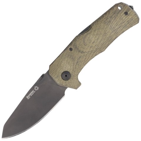 Nóż składany LionSteel TM1 Green Canvas Micarta, Black Sleipner by Molletta (TM1B CVG) LionSteel