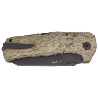 Nóż składany LionSteel TM1 Green Canvas Micarta, Black Sleipner by Molletta (TM1B CVG) LionSteel