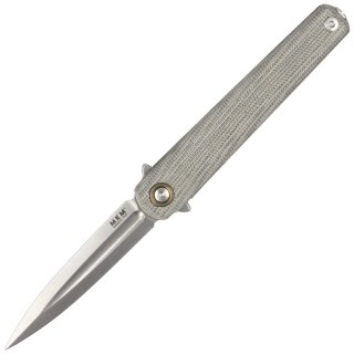 Nóż składany MKM Flame Light Dagger Green Micarta, Stonewashed M390 by Michael Zieba (MK FL02L-GC) MKM - Maniago Knife Makers