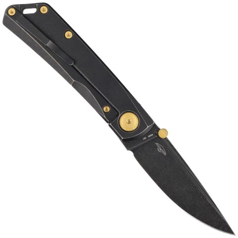 Nóż składany Real Steel Luna Boost Blackout Black Titanium, Blackwashed N690 by Poltergeist Works (7072) Real Steel