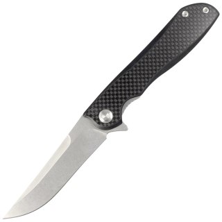 Nóż składany Real Steel Megalodon Revival G10/Carbon Fiber, Stonewashed N690 by Carson Huang (7422) Real Steel