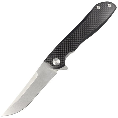 Nóż składany Real Steel Megalodon Revival G10/Carbon Fiber, Stonewashed N690 by Carson Huang (7422) Real Steel