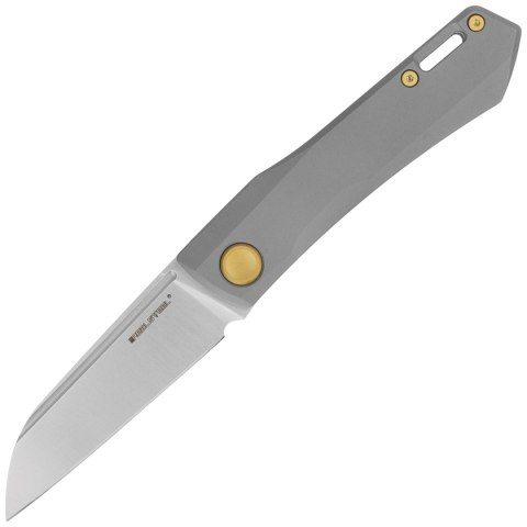Nóż składany Real Steel Solis Gray/Gold Titanium, Satin N690 by Poltergeist Work (7062G) Real Steel
