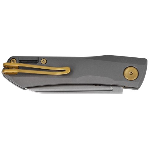 Nóż składany Real Steel Solis Gray/Gold Titanium, Satin N690 by Poltergeist Work (7062G) Real Steel