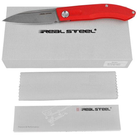 Nóż składany Real Steel Stella Red G10, Greywash VG-10 by Poltergeist Works (7053) Real Steel