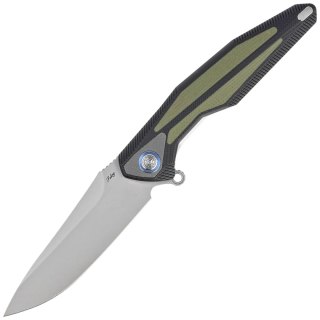 Nóż składany RikeKnife Tulay Integral Black G10/OD Green G10 Inlay, Satin 154CM (RK-TULAY-BOG) RikeKnife Co. Ltd.