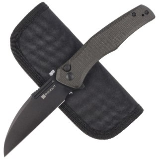 Nóż składany Sencut Watauga Dark Green Canvas Micarta, Black Stonewashed D2 (S21011-2) Sencut by We Knife