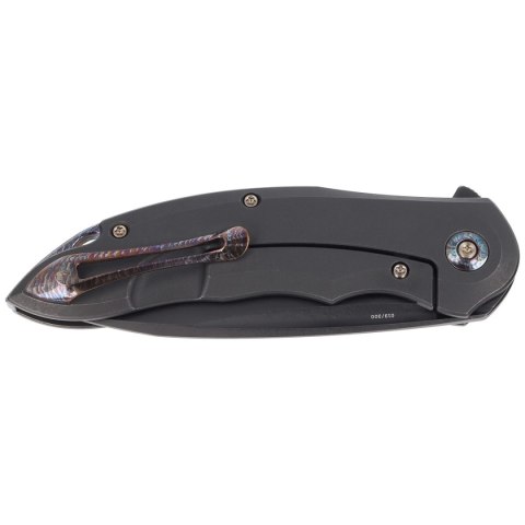 Nóż składany WE Knife Makani LE No 019/300 Black Titanium, Black Stonewashed CPM 20CV by Anton Tkachenko (WE21048-1) WE Knife