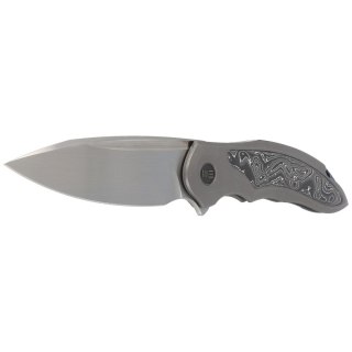 Nóż składany WE Knife Makani LE No 149/200 Gray Titanium / Aluminum Foil Carbon Fiber, Hand Rubbed Satin CPM 20CV by Anton Tkach WE Knife