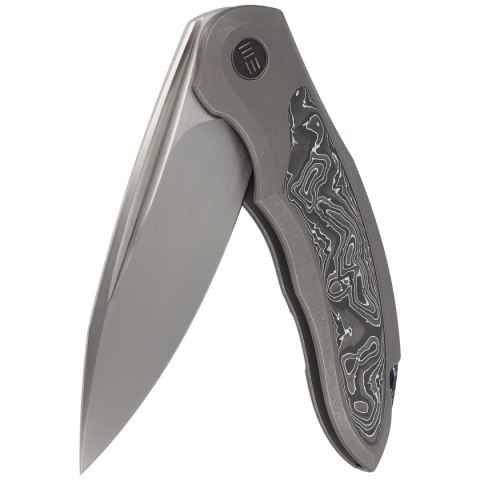 Nóż składany WE Knife Makani LE No 149/200 Gray Titanium / Aluminum Foil Carbon Fiber, Hand Rubbed Satin CPM 20CV by Anton Tkach WE Knife