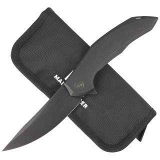 Nóż składany WE Knife Merata LE No 141/205 Black Titanium, Black Stonewashed CPM 20CV by Anton Tkachenko (WE22008A-1) WE Knife