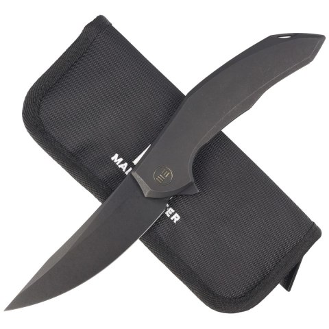 Nóż składany WE Knife Merata LE No 141/205 Black Titanium, Black Stonewashed CPM 20CV by Anton Tkachenko (WE22008A-1) WE Knife