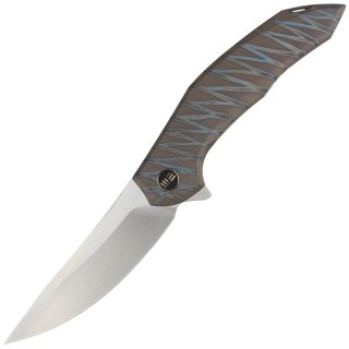 Nóż składany WE Knife Merata LE No 149/200 Tiger Stripe Titanium, Hand Rubbed Satin CPM 20CV by Anton Tkachenko (WE22008A-3) WE Knife