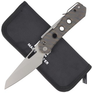 Nóż składany WE Knife Vision R Tiger Stripe Titanium, Silver Bead Blasted CPM 20CV by Snecx Tan (WE21031-6) WE Knife