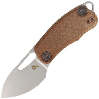Nóż składany BlackFox Nix Brown Micarta, Acid Stone Washed D2 by Grigorii Matveev (BF-763) FOX