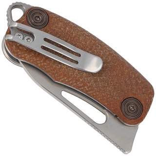 Nóż składany BlackFox Nix Brown Micarta, Acid Stone Washed D2 by Grigorii Matveev (BF-763) FOX