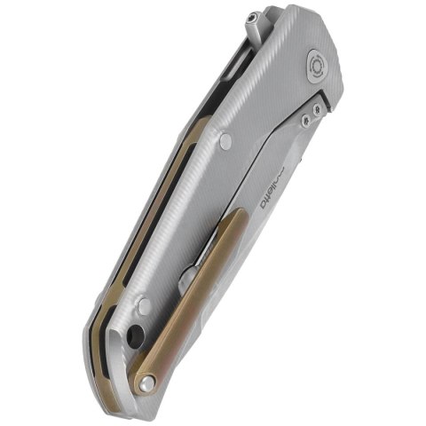 Nóż składany LionSteel T.R.E. Grey / Bronze Titanium, Stone Washed M390 by Molletta (TRE BR) LionSteel