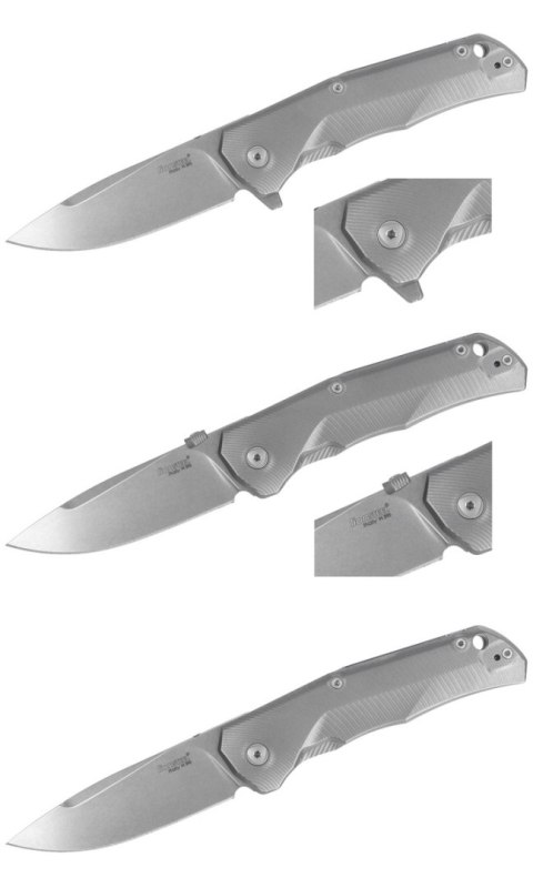 Nóż składany LionSteel T.R.E. Grey / Bronze Titanium, Stone Washed M390 by Molletta (TRE BR) LionSteel