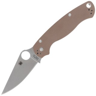 Nóż składany Spyderco Para Military 2 Brown G10, Stonewash CPM 15V Sprint Run (C81GPBN15V2) Spyderco Inc.