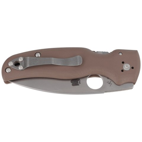 Nóż składany Spyderco Shaman Sprint Run Brown G10, Stonewashed CPM 15V by Sal Glesser (C229GPBN15V) Spyderco Inc.
