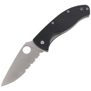 Nóż składany Spyderco Tenacious Black G10, Satin Combo 8Cr13MoV by Eric Glesser (C122GPS) Spyderco Inc.