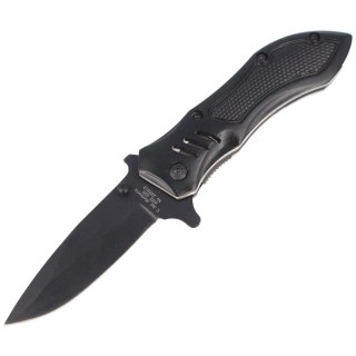 Nóż składany pólautomatyczny Herbertz Solingen Black Aluminium, Black Blade (228912) Herbertz GmbH