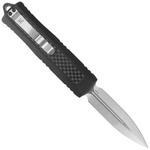 Nóż automatyczny OTF TacKnives TAKCOM Hornet Double Edge Carbon Fiber / Aluminum, Satin 154CM TacKnives