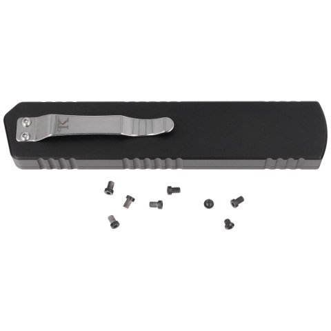 Nóż automatyczny OTF TacKnives TAKCOM Nighthawk V2 Double Edge Black Aluminum, DLC 154CM TacKnives