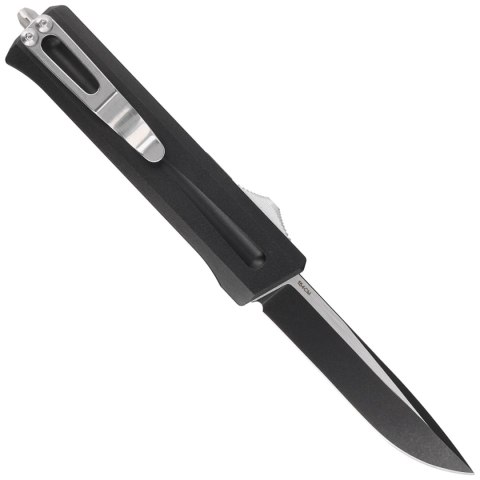 Nóż automatyczny OTF TacKnives TAKCOM Stinger DP Black Aluminum, DLC 154CM TacKnives